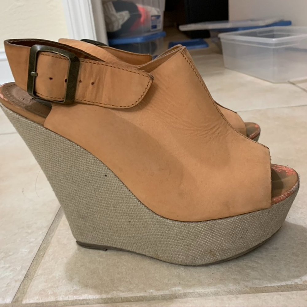 Steve Madden Khaki Platform Heels